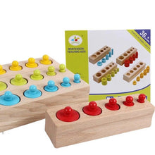 Load image into Gallery viewer, Montessori cylinders for kid Children's educational toys wooden toys gifts for baby 2 year shipping from Russia
