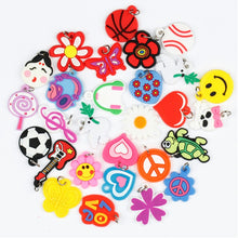Load image into Gallery viewer, 100pcs Pendants DIY Colorful Loom Rubber Band Bracelet Jewelry Making Beads Toy  Colorful Animal Flower Beads Random Style 2019
