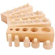 Load image into Gallery viewer, Montessori cylinders for kid Children's educational toys wooden toys gifts for baby 2 year shipping from Russia
