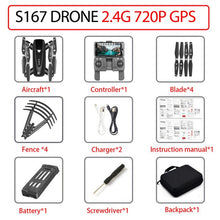 Load image into Gallery viewer, S167 drone GPS 4K HD 1080P 5G WIFI FPV drone flight 20 minutes height to maintain Quadcopter control distance 500m drone camera
