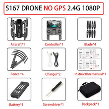 Load image into Gallery viewer, S167 drone GPS 4K HD 1080P 5G WIFI FPV drone flight 20 minutes height to maintain Quadcopter control distance 500m drone camera
